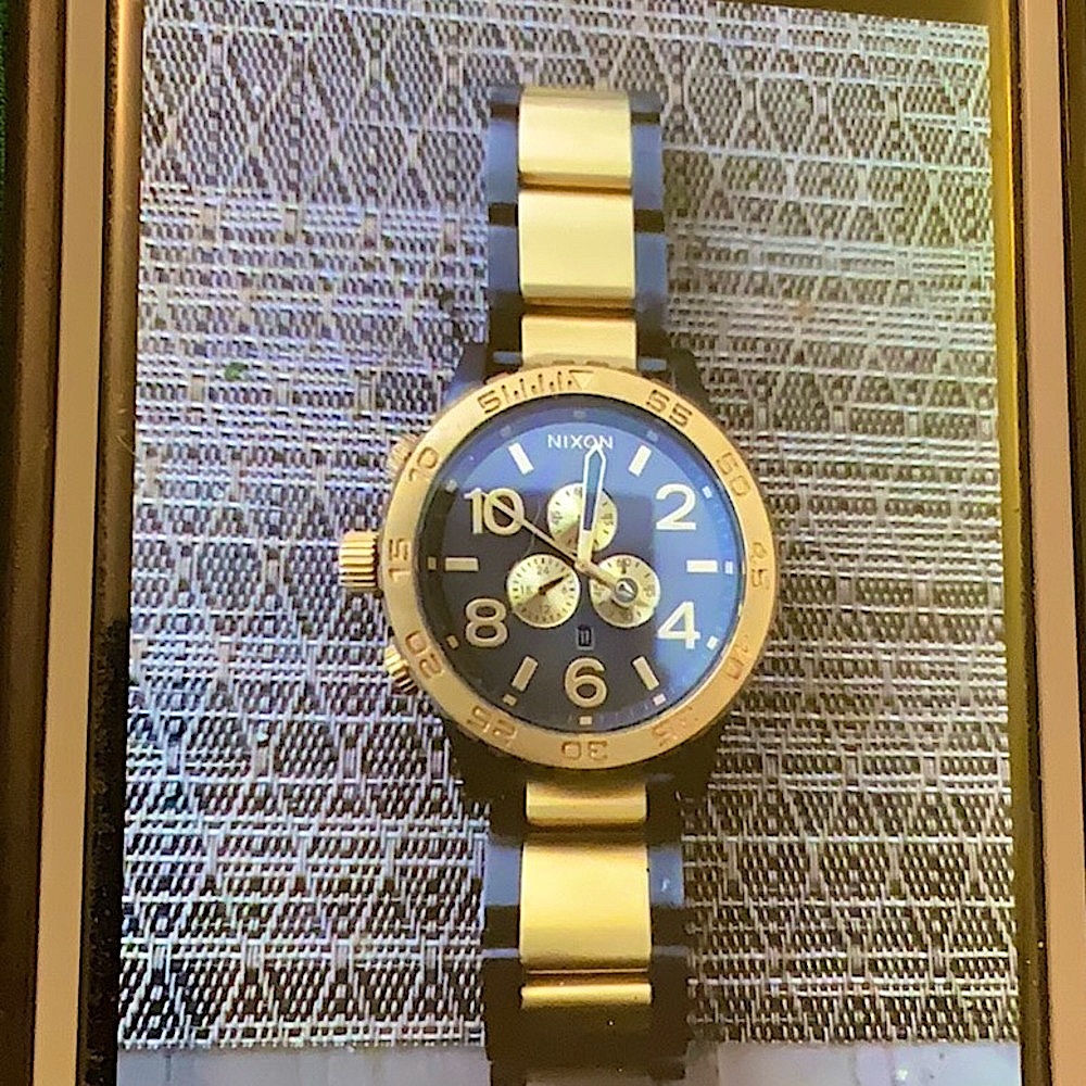 Nixon gold / gunmetal 51-30 Chromo Watch